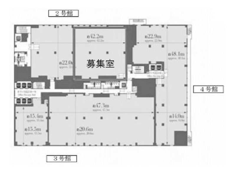 東京ダイヤビル２号館 705B階 495.5㎡