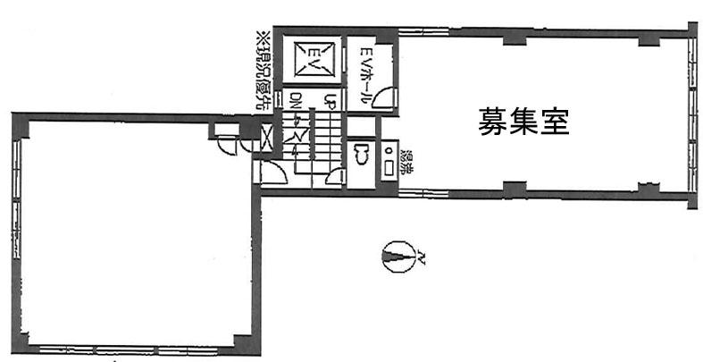 ビッグウエストビル１号館 北4階 15㎡