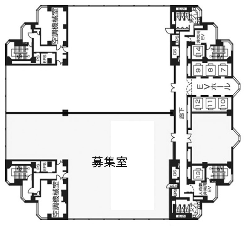 世田谷ビジネススクエアタワー 24西階 623.7㎡