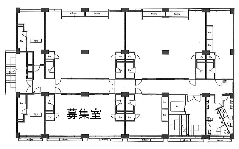 岡崎ビル 803~804階 62.08㎡
