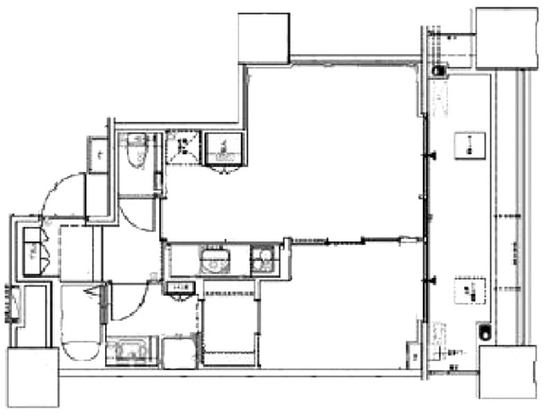 ＤＥＵＸ　ＴＯＵＲＳ　ＣＡＮＡＬ&amp;ＳＰＡ　ＥＡＳＴ 4405階 42.51㎡