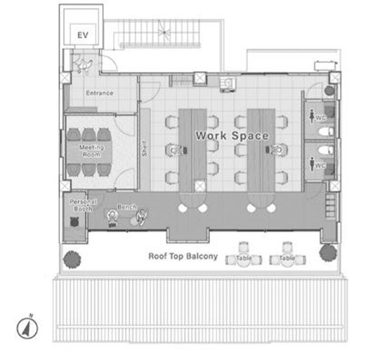 （仮称）渋谷２ｰ６計画 5階 84.2㎡
