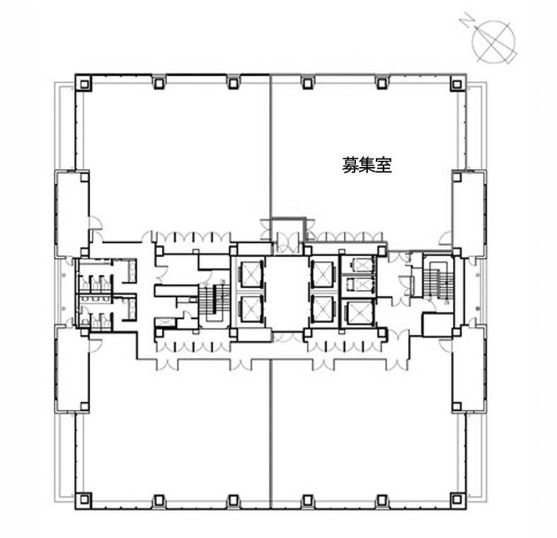 リージャス(Regus)近鉄難波 1～5名用個室階 -