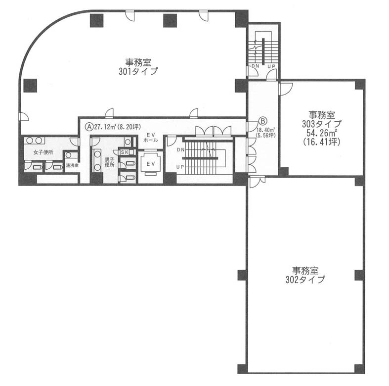 高輪偕成ビル 303階 54.25㎡