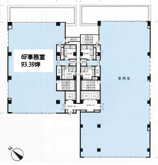 ＫＤＸ東茅場町三洋ビル 新館6階 93.39㎡