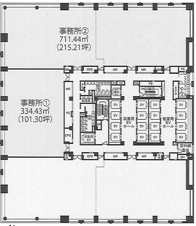 オリナスタワー 45341階 334.88㎡