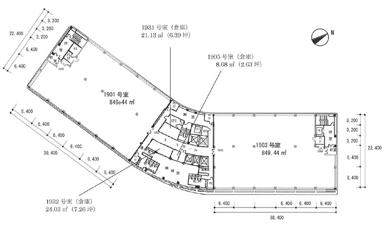 新霞が関ビルディング 19(1903)階 256.96㎡