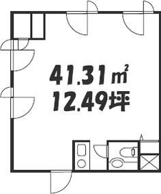 シティスクエア築地 304階 12.49㎡