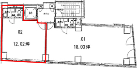 麹町３丁目ビル  5階 39.74㎡