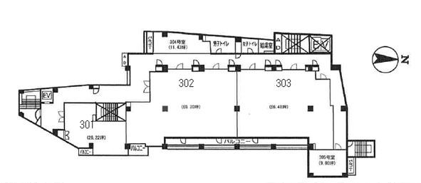 ＡＫビル 301階 26.22㎡