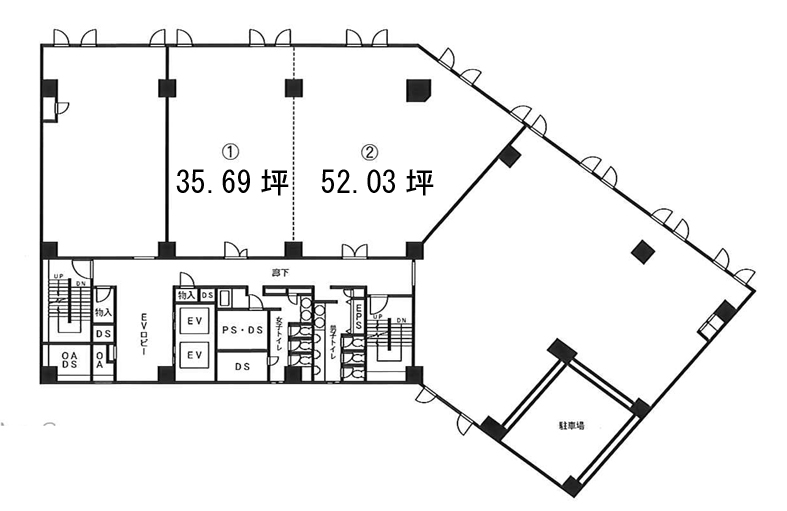 新宿国際ビルディング本館 402分割階 172㎡