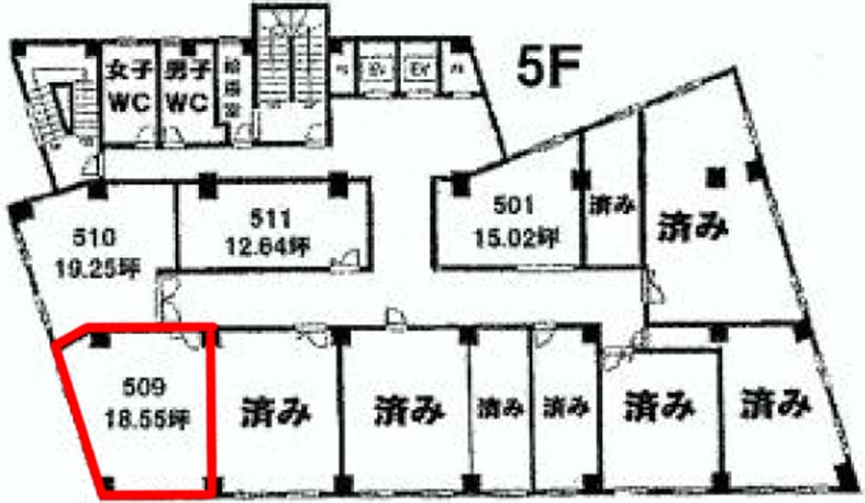品川ステーションビル新宿 509階 61.32㎡
