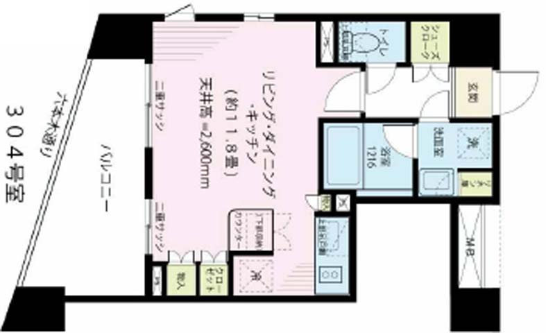 プライア渋谷 304階 31.93㎡