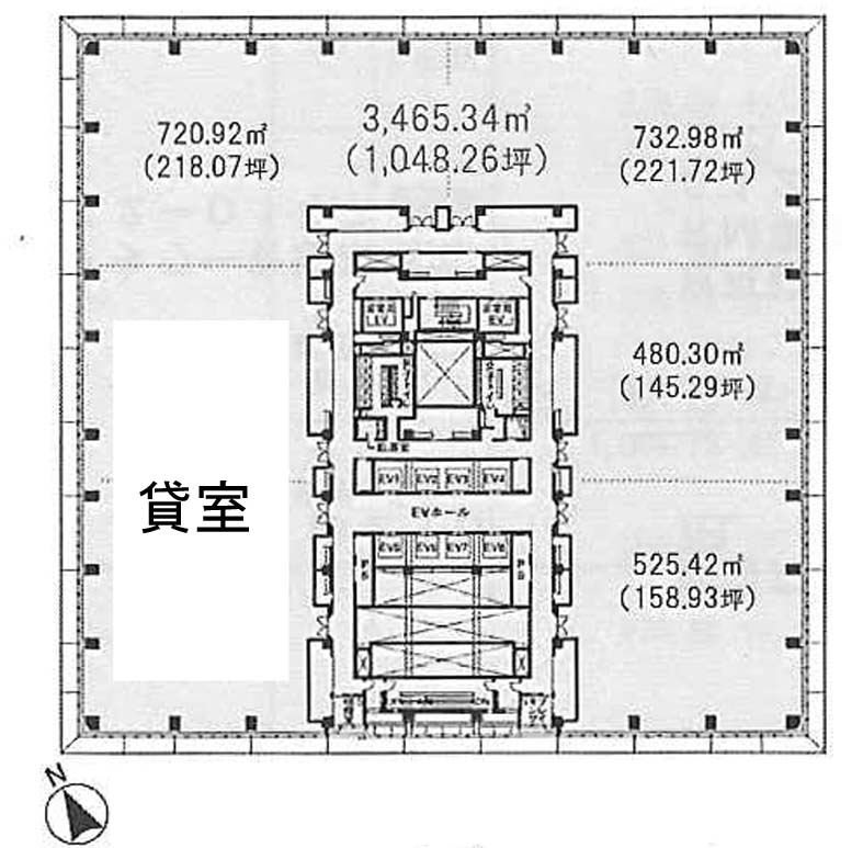 東京スクエアガーデン 12南西階 1005.72㎡