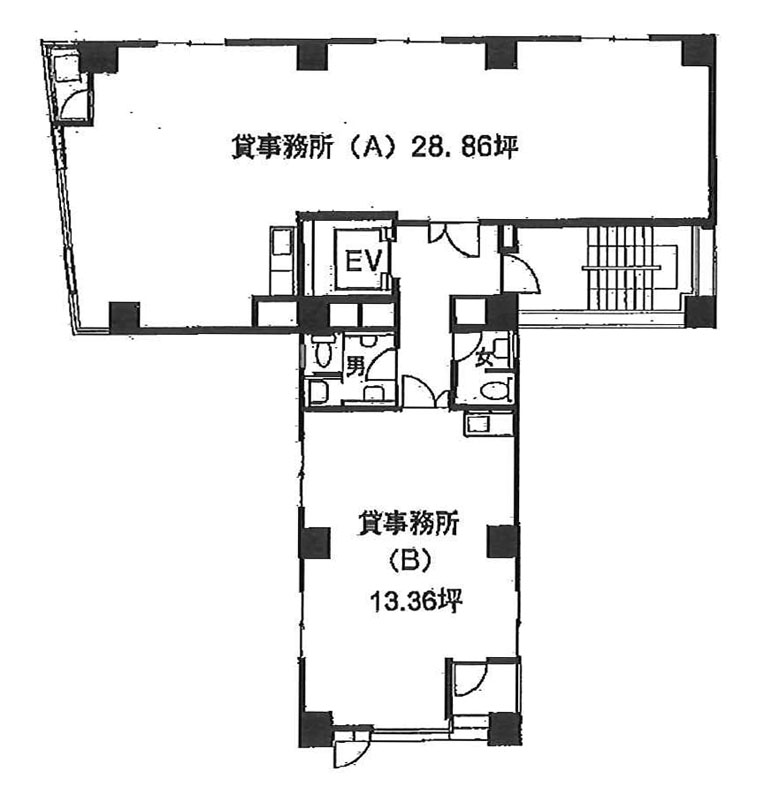 サンデンビル  5B階 44.17㎡