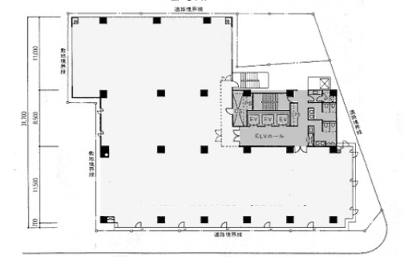 住友東新橋ビル２号館 基準階 832.03㎡