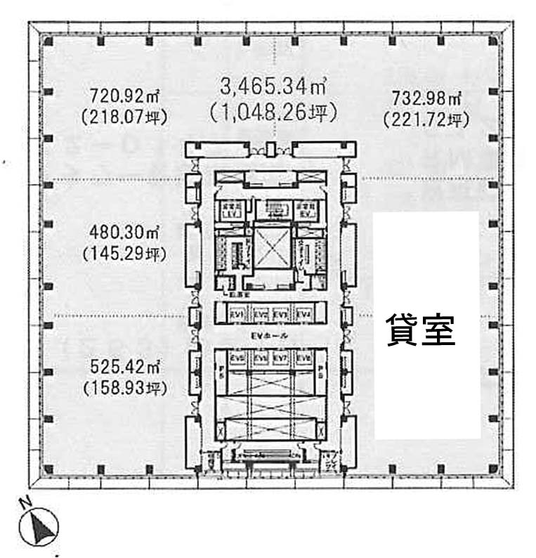 東京スクエアガーデン 12南東階 1005.72㎡
