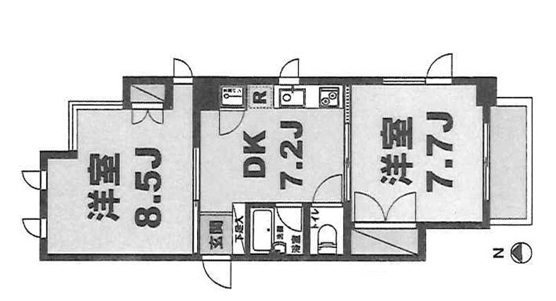 月村マンションＮｏ.２５ 702階 43.34㎡